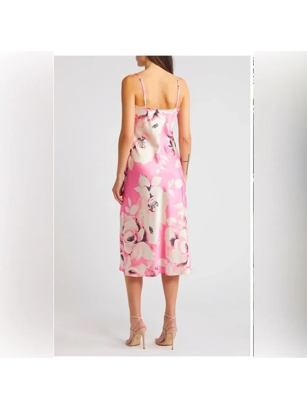 Lulus-Floral Pink Slipdress- size XS-NWT - Picture 5 of 13